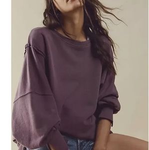 We The Free Plum Camden Pullover Sweatshirt